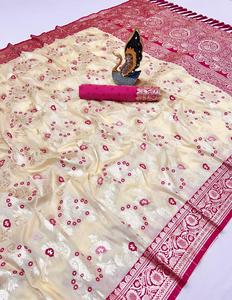 Radhika Soft Banarasi Silk Saree Marché de gros de vêtements indiens et pakistanais en Inde - Product Image 4