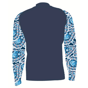 Camiseta de Compresión Deportiva para Hombre, Manga Larga, Cuello Redondo, Transpirable, de Poliéster, con Estampado por Sublimación - Product Image 2