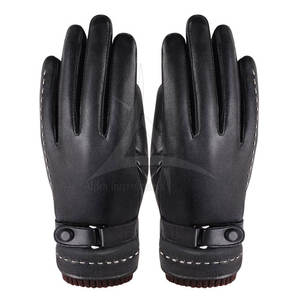 Gants en cuir tactiles pour hommes - Gants habillés élégants Doublure en laine Personnalisable pour une utilisation en extérieur en hiver Respirant Écologique - Product Image 2