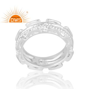 Anillo de banda de Plata de Ley 925 de diseño increíble para mujer, joyería personalizada para mujer, regalo para ella. - Product Image 1