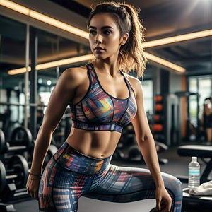 Entraînement Fitness exercice Sublimation imprimé soutien-gorge vêtements de sport soutiens-gorge dos nageur Jogging hauts courts soutien-gorge imprimé numérique dames - Product Image 6