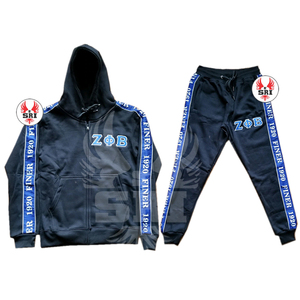 Zeta Phi Beta Sorority Embroidery Women Polyester Fleece Tracksuit | ZPB Sorority Embroidered <b>Ladies</b> Custom Made <b>Jogging</b> <b>Suit</b> - Product Image 2