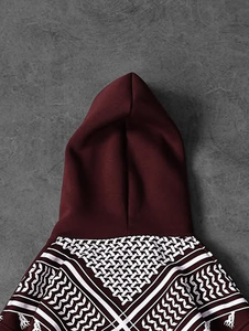 Geed Printed <b>Hip</b> Hop Pullover Hoodie 100% Cotton Heavyweight Knitted Breathable Eco-Friendly Pocket Quick Dry Regular Fit Men's - Product Image 3