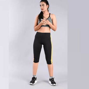 Best Price Women <b>Capri</b> Latest Fashion Breathable Workout OEM Service Elastic Waist Yoga <b>Leggings</b> - Product Image 5