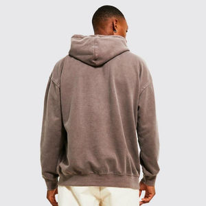 Sudadera con Capucha Vintage Elegante con Lavado Ácido y Detalles Refinados, 100% Algodón Felpa, Diseño de Bolsillo Teñido Liso - Servicio OEM Precio al por Mayor - Product Image 6