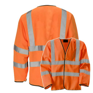 Meilleures ventes, gilet de travail en polyester personnalisable, manches complètes, nouveauté, vêtements de sécurité réfléchissants, caractéristiques, logo personnalisé, OEM - Product Image 2
