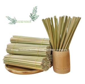 100% pailles organiques biodégradables/paille à boire d'herbe/pailles d'herbe Vietnam d'Eco2go Vietnam - Product Image 5