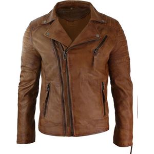Veste en cuir d'agneau souple pour homme, design élégant, veste de motard, mode moderne, vêtements d'extérieur, streetwear, décontracté, vêtements d'hiver - Product Image 2