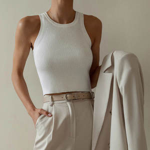 T-shirt court à manches courtes pour femme, imprimé été, col en V, coupe ajustée, extensible, 100% coton - Product Image 5
