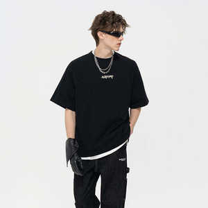 เสื้อผ้าแนวสตรีทสุดหรูสำหรับผู้ชายเสื้อยืดโชว์ไหล่แบบโอเวอร์ไซส์ผู้ผลิตออกแบบได้ตามต้องการสำหรับผ้าใบผ้าฝ้าย100% รุ่นเฮฟวี่เวทระบายอากาศได้ - Product Image 1