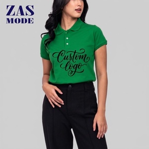 Chemises Polo Classiques pour Femmes de Haute Qualité, Personnalisées et Colorées, Logo Brodé, Bleu, pour le Travail et le Golf, Vente en Gros - Product Image 1