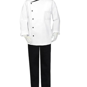 Servicio OEM de alto rendimiento, uniformes de manga larga para restaurantes y bares de un solo pecho, ropa de Chef, trajes de 2 piezas - Product Image 1