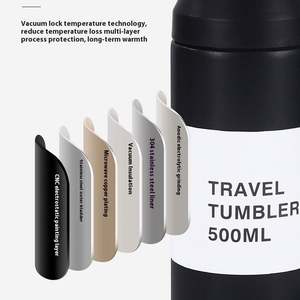 Mug isotherme japonais en acier inoxydable de 500 ml, grande capacité, portable pour l'extérieur, tasse à eau pour voiture avec poignée de transport - Product Image 6
