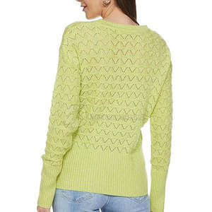Fait sur mesure de haute qualité à la mode tricoté laine col rond femmes décontracté coupe ajustée pull hiver grande taille pull décontracté - Product Image 3