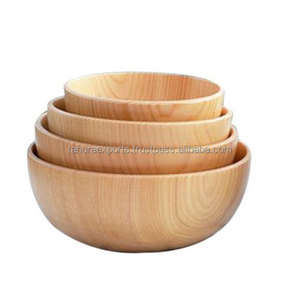 Prix de vente bon marché Bols de service à salade de fruits en bois à la mode en forme personnalisée Taille et finitions pour la décoration de la maison - Product Image 4