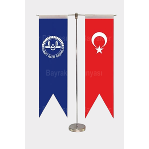 Custom Swallowtail Desk <b>Flag</b> Digital Printed Pennant Style Made of Nylon and Polyester Material Without <b>Pole</b> - Product Image 3