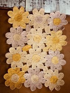 Mantel Individual Floral Tejido a Mano |   Mantel Individual con Diseño de Flores de Fibra Natural |   Juego de Manteles Individuales Decorativos Ecológicos Hechos a Mano - Product Image 3