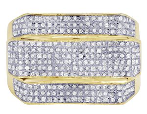 S925 argent Sterling Moissanite diamant rond Bling Hip Hop bijoux bague Collection pour hommes pour fiançailles cadeau fête - Product Image 2