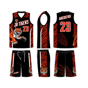 Conjunto de uniforme de baloncesto reversible personalizable para jóvenes y adultos de talla grande con diseño de su propia ropa de baloncesto por sublimación - Product Image 5