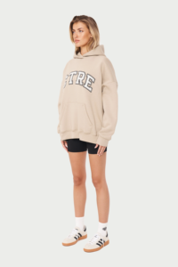 Meilleure fabrication sweat à capuche femme surdimensionné 100% Polyester matériel léger respirant personnalisé Logo impression Streetwear - Product Image 4