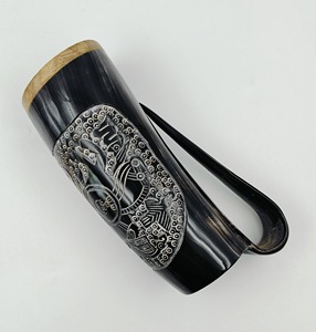 Handmade Buffalo Horn Tankard Mug Natural Viking Style <b>Beer</b> Mug - Product Image 2