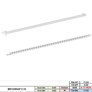 <b>14K</b> White <b>Gold</b> Lab Grown CVD Diamond Tennis <b>Bracelet</b> Brilliant Cut Prong Set Rhodium Plated Classic Fine Jewelry Elegant Luxury - Product Image 5
