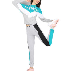 Nuevo OEM personalizado de invierno con capucha sólido Casual 2 piezas conjunto de chándales en blanco para las mujeres con estilo de longitud completa chándal - Product Image 6