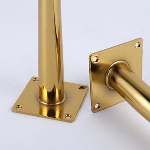 PKCT003-Industrial Modern Dining <b>Table</b> Furniture Legs 20cm High Stainless Steel Conical with Gold Plating for Hospital Use - Product Image 3
