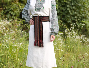 Cinturón Ucraniano Tejido a Mano Negro, Cinturón Étnico Tejido Estilo Bohemio para Traje Nacional y Vestido Bordado - Product Image 4