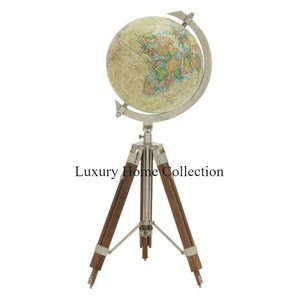 Globe de table en métal lourd pour bureau et école de table Globes de concepteur décoratifs éducatifs avec des fournitures de base de couleur or - Product Image 4