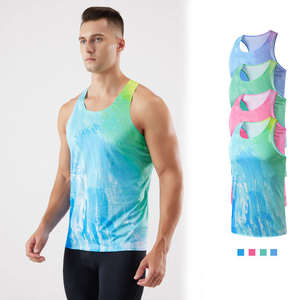 Camiseta Deportiva sin Mangas para Hombre, de Secado Rápido, Cuello Redondo, 100% Poliéster, para Gimnasio, Fitness, Running, Entrenamiento - Product Image 4