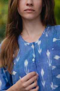 Robe Ikat Luna tissée à la main, robe en coton bohème, décontractée, occasionnelle, édition limitée, mode éthique artisanale - Product Image 6