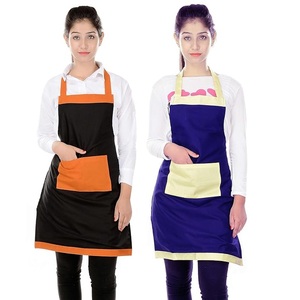 Delantal de cocina de algodón para mujer de suministro al por mayor con bolsillo lavable para manualidades de jardinería de cocina disponible a granel - Product Image 1