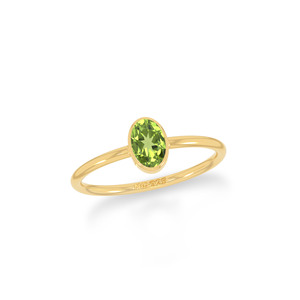 18 Karat Gold Plating Natural <b>Peridot</b> Gemstone Bezel Setting Handmade Designer Minimalist Party Gift Stackable <b>Ring</b> - Product Image 1