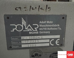 Elevador de Pila Polar Mohr LW-1000-4 Usado en Venta - Accesorios para Máquinas de Corte de Papel - Product Image 4