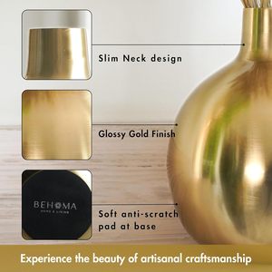 Jarrón de metal alto hecho a mano estilo rústico único para la decoración interior del hogar exhibición floral y elegante diseño moderno de mesa de eventos - Product Image 4