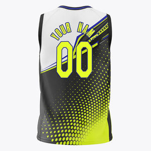 Impression par sublimation d'uniformes de basket-ball vert flo et noir Kits de maillots d'équipe de basket-ball de conception personnalisée pour hommes - Product Image 4
