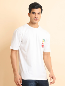 T-shirt classique oversize à manches mi-longues en coton 100% col rond avec impression confort et style ultimes en brun boue - Product Image 5