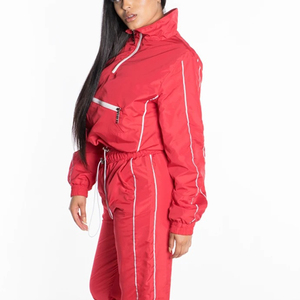 Ensemble coupe-vent respirant deux pièces pour femmes, surdimensionné, vente en gros, survêtements coupe-vent pour la saison d'hiver 2025 - Product Image 4