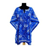Kaftan indien en coton imprimé au bloc, grande taille, le plus vendu, court, longueur genou, coupe droite, naturel, confortable, doux, respirant, décontracté