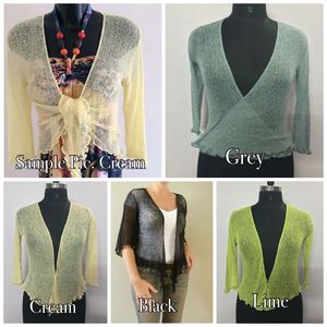 <b>Women's</b> Bali IKAT 3/4 Sleeve Shrug Stretch <b>Bolero</b> Cardigan Plus Size for Spring Beachwear Autumn Winter UK Three-Quarter Sleeve - Product Image 6