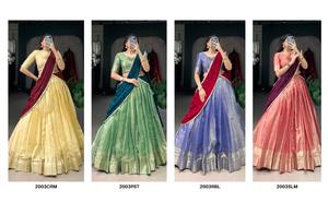 Mode Harbour's Bollywood Style Kanchipuram Zari Work Lehenga Choli Vente en gros de vêtements ethniques indiens pour les fêtes d'été et d'hiver - Product Image 2