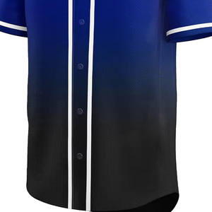 Vêtements de sport, couleur unie, respirant, séchage rapide, coupe ajustée, maillots de baseball pour hommes - Product Image 4