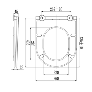 Tapa de inodoro de Duroplast blanca con cierre suave en forma de D - Product Image 6