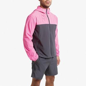 Chaqueta cortavientos de nailon y poliéster con cremallera holgada nueva moda personalizada y conjunto corto de chándal cortavientos para hombre - Product Image 3