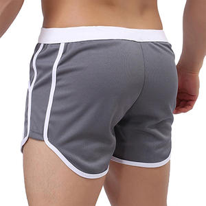 Shorts de course pour hommes, pantalons de fitness élastiques, maillots de bain de plage tendance avec cordon de serrage contrasté - Product Image 5