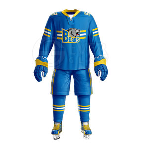 Uniformes de hockey sobre hielo por sublimación de estilo único, conjuntos de uniformes de hockey sobre hielo deportivos personalizados para entrenamiento - Product Image 1