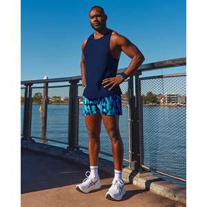 Débardeur de course respirant en maille pour homme - Bleu nuit XL rayé pour la gym et l'entraînement - Product Image 6