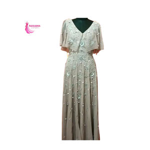 Formal Wedding Beaded Fancy Party Beaded Evening Gown for Women - Product Image 1