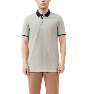 Camisetas Polo Personalizadas con Cuello Personalizado, Camisetas Polo Personalizadas en Negro y Naranja, 220 Gsm, Camiseta con Logotipo Personalizado para Hombre - Product Image 1